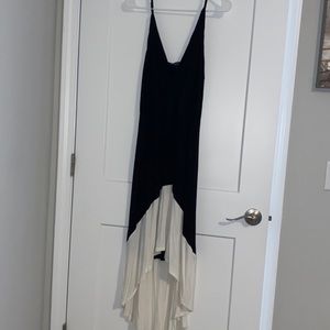 SZ XL Absolute Angel High Low Dress B&W colorblock